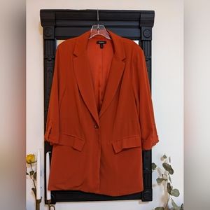 Orange Silk Lined Blazer Torrid